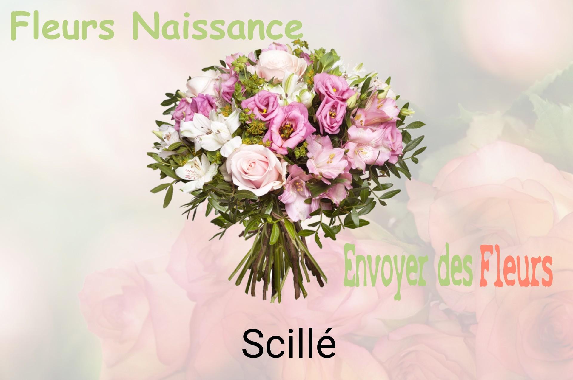 Bouquet de fleurs de naissance livré à Scillé